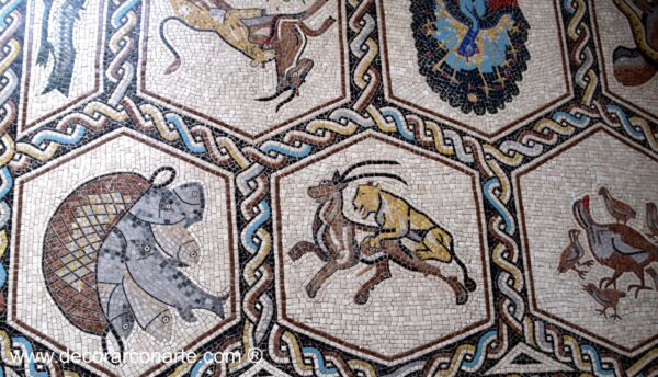 mosaico romano animales