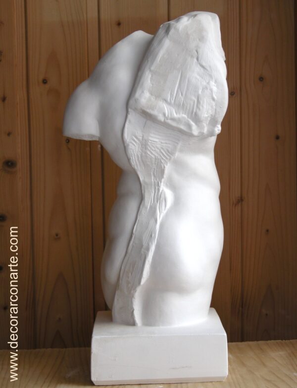 escultura decoración torso Hércules escayola