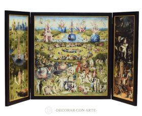 Triptyque Le Jardin des délices de Bosch. 125 x 67cm