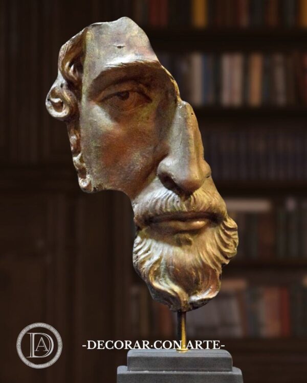 Rostro de Marco Aurelio patinado en bronce Patiniertes Gesicht des Marcus Aurelius in Bronze,