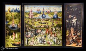 Trittico del Giardino delle delizie di Bosch. 125 x 67cm