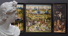 Triptyque Le Jardin des délices de Bosch. 125 x 67cm