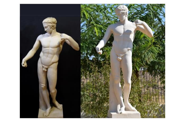 Sculpted marble sculptures