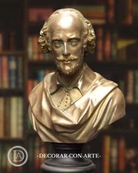 busto de Shakespeare patinado en bronce bust of Shakespeare patinated in bronze