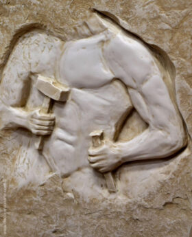 Relieve El Hombre hecho a si mismo Relief Der selbstgemachte Mann