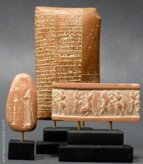 Set of three Mesopotamian reliefs