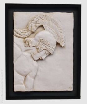 Achilles-Relief mit Rahmen. 58 x 46 cm.