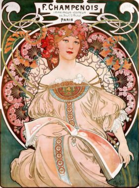 F. Champenois Printer-Publisher. Poster. Alphonse Mucha (1860-1939)