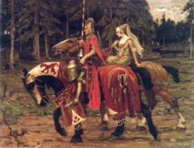 Heraldic chivalry.  Canvas by Alphonse Mucha (1860-1939)