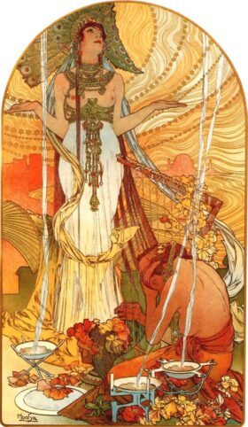 Salammbô.  Canvas by Alphonse Mucha (1860-1939)