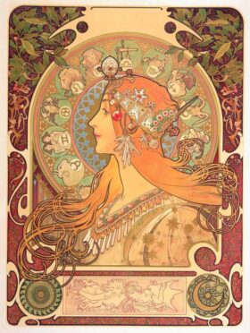 Zodiac. Canvas by Alphonse Mucha (1860-1939)