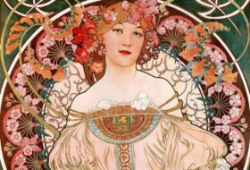 Daydream (detail). Canvas by Alphonse Mucha (1860-1939)