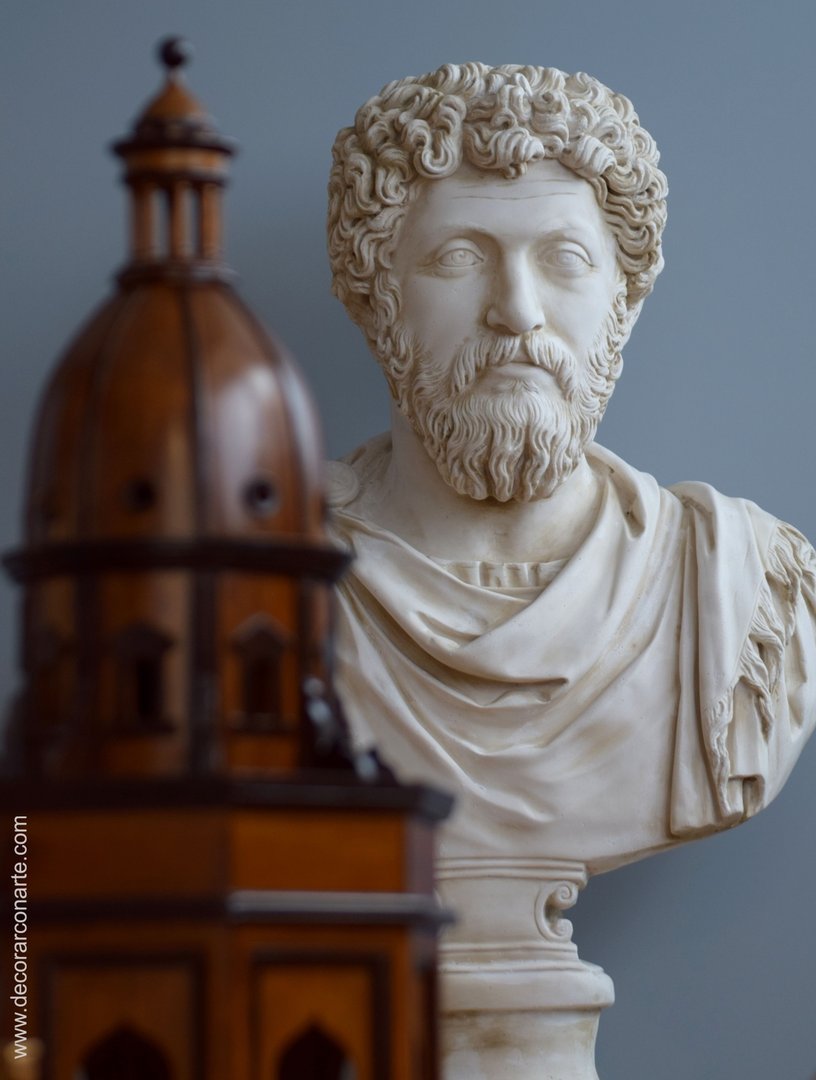 Bust of Marcus Aurelius in decoration