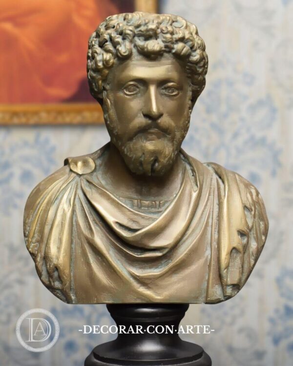 Marco Aurelio patinado en bronce Patinierte Bronzeskulptur des Marcus Aurelius