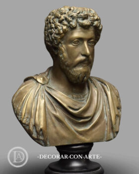 Marco Aurelio patinado en bronce Patinierte Bronzeskulptur des Marcus Aurelius