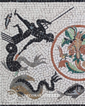 Mosaïque marine. Maison de Ménandre. 60x83 cm