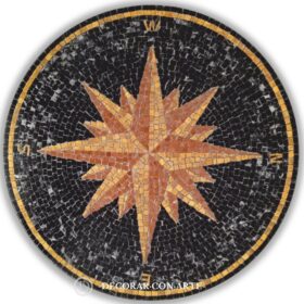 Mosaic compass rose. 50 cm.