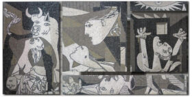 Mosaic "Guernica." Fragments. 200x100cm.