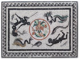 Marine Mosaic. House of Menander. 60x83 cm